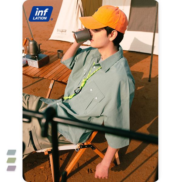 inf men's clothing new fashion brand candy solid color pocket decoration drawstring loose short sleeve men's shirt, Tan;black
inf men's clothing new fashion brand candy solid color pocket decoration drawstring loose short sleeve men's shirt, Tan;black
