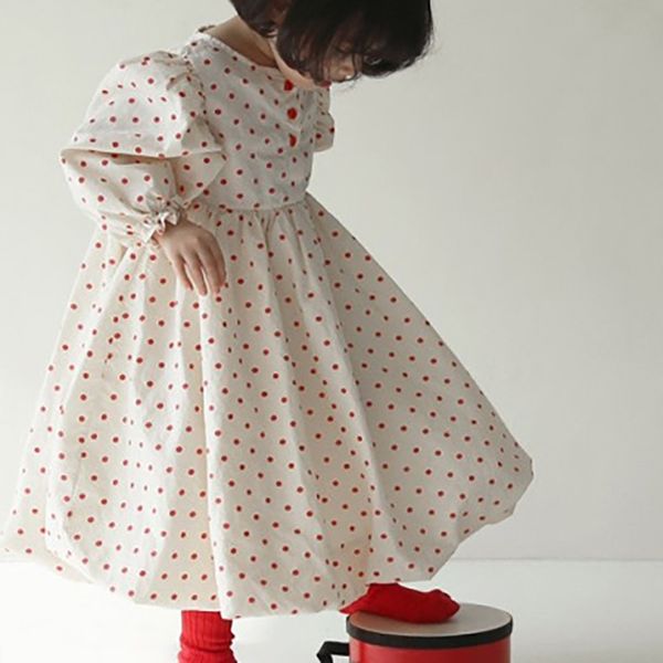 milancel 2020 autumn girls clothes korean style dress for girls puff sleeve girls party dress polka dot kids long dress lj200923, Red;yellow
milancel 2020 autumn girls clothes korean style dress for girls puff sleeve girls party dress polka dot kids long dress lj200923, Red;yellow