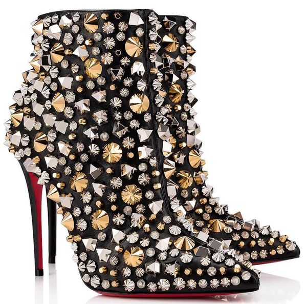 luxury winter brands women red bottom boots so full kate 100mm glitter ankle boots silver multi high heels lady booties wedding party eu35-4, Black
luxury winter brands women red bottom boots so full kate 100mm glitter ankle boots silver multi high heels lady booties wedding party eu35-4, Black