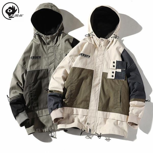 little raindrop men jacket coat harajuku hooded male hip hop streetwear jackets windbreaker color block outerwear coat hoodie, Black;brown
little raindrop men jacket coat harajuku hooded male hip hop streetwear jackets windbreaker color block outerwear coat hoodie, Black;brown