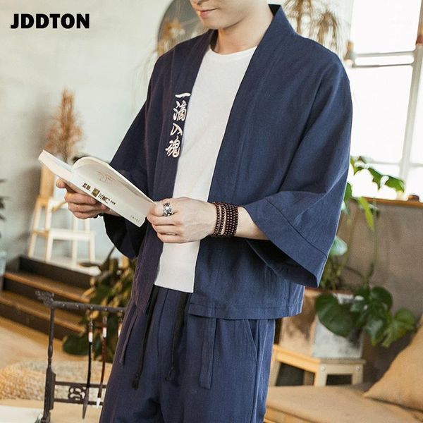 men's jackets jddton mens summer cotton linen kimono embroidery leisure cardigan outwear haori chinese thin traditional clothing je0471, Black;brown
men's jackets jddton mens summer cotton linen kimono embroidery leisure cardigan outwear haori chinese thin traditional clothing je0471, Black;brown