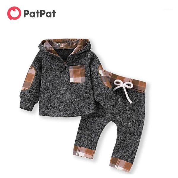patpat 2020 new autumn winter cotton newborn casual plaid stitching hooded long-sleeved shirt pants suit for suit1, White
patpat 2020 new autumn winter cotton newborn casual plaid stitching hooded long-sleeved shirt pants suit for suit1, White