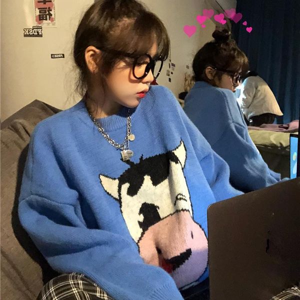 2021 autumn and winter beautiful new jacquard calf loose lazy wind long female student mesh sweater 90b7, White;black
2021 autumn and winter beautiful new jacquard calf loose lazy wind long female student mesh sweater 90b7, White;black