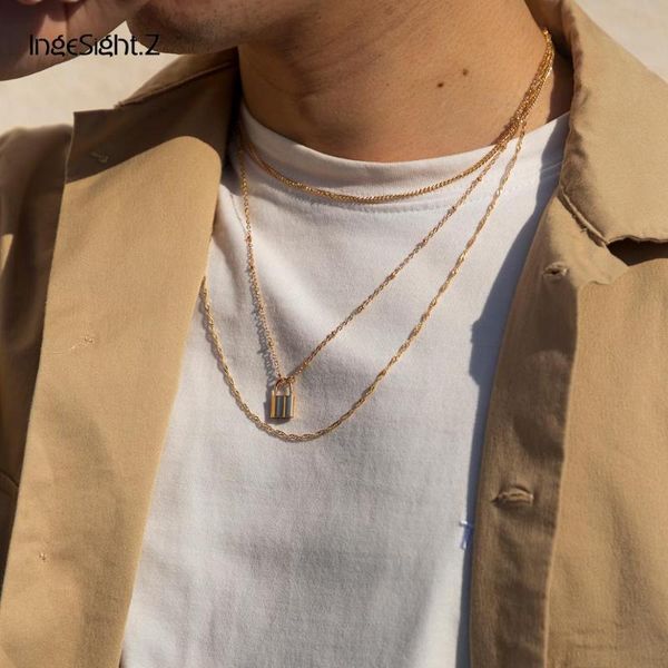chains ingesight.z steampunk multi layered padlock pendant necklace goth gothic gold color bead chain neck necklaces for women jewelry, Silver
chains ingesight.z steampunk multi layered padlock pendant necklace goth gothic gold color bead chain neck necklaces for women jewelry, Silver