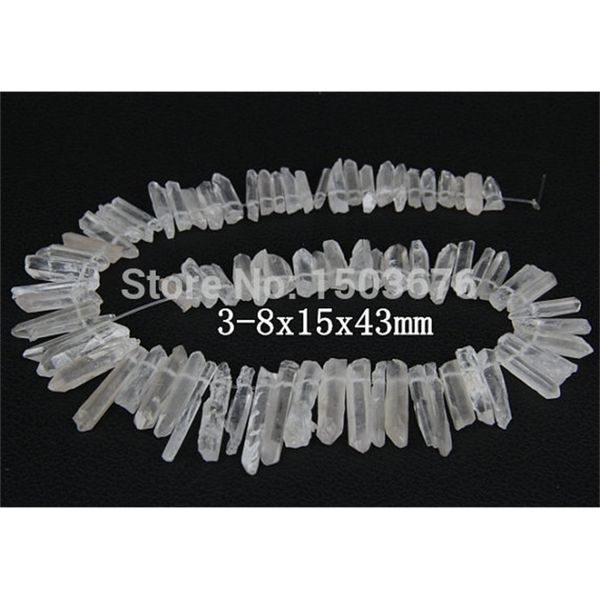 approx 68pcs/strand of raw quartz crystal drilled stickbeads ,rock crystal stick point pendant beads 200930, Black
approx 68pcs/strand of raw quartz crystal drilled stickbeads ,rock crystal stick point pendant beads 200930, Black