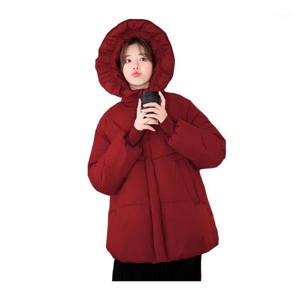 women's short winter jacket hooded windproof down jacket oversized cotton parka coat1, Black
women's short winter jacket hooded windproof down jacket oversized cotton parka coat1, Black