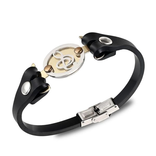 2021 liujun brand stainless steel musical note rubber bracelet rock fashion men's jewelry accessories gifts for friends, Golden;silver
2021 liujun brand stainless steel musical note rubber bracelet rock fashion men's jewelry accessories gifts for friends, Golden;silver