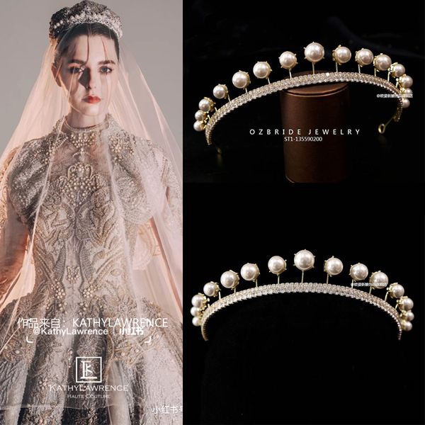 japanese new simple pearl hair band, korean versatile crown white yarn accessories and bridal jewelry, Silver
japanese new simple pearl hair band, korean versatile crown white yarn accessories and bridal jewelry, Silver