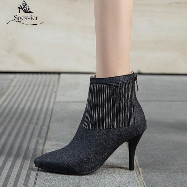boots sgesvier 2021 fringe bling shoes party ladies ankle tassel sequined fashion zipper thin high heel winter women, Black
boots sgesvier 2021 fringe bling shoes party ladies ankle tassel sequined fashion zipper thin high heel winter women, Black