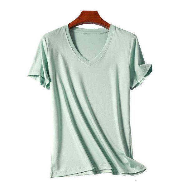 cool double new mercerized cotton short sleeve white t-shirt women's summer loose v-neck versatile solid half
cool double new mercerized cotton short sleeve white t-shirt women's summer loose v-neck versatile solid half