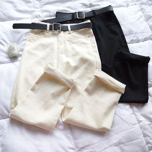 neploe korean high waist jeans women harem pants casual plus size high street denim white trousers pantalon vintage with belt, Blue
neploe korean high waist jeans women harem pants casual plus size high street denim white trousers pantalon vintage with belt, Blue