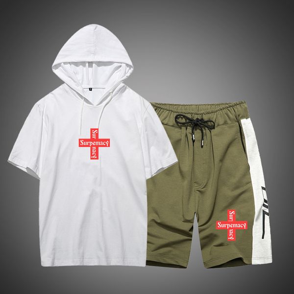 brand men tracksuit two piece set summer fashion short sleeve mens t shirt hoodie shorts outfits casual plus size sports men's tracksui, Gray
brand men tracksuit two piece set summer fashion short sleeve mens t shirt hoodie shorts outfits casual plus size sports men's tracksui, Gray