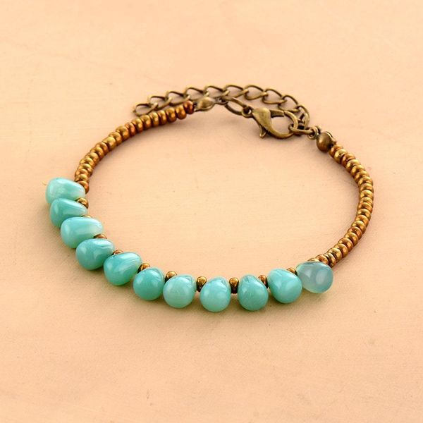 teardrop бусины браслеты оникс бисер bohemian браслеты шарма высокого качества boho ювелирные изделия dropship teardrop бусины wmtuah otswee, Golden;silver