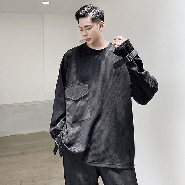 male harajuku style fashion black white tee shirt streetwear hip hop tshirt men pocket splice casual loose long sleeve t-shirt, White;black
male harajuku style fashion black white tee shirt streetwear hip hop tshirt men pocket splice casual loose long sleeve t-shirt, White;black