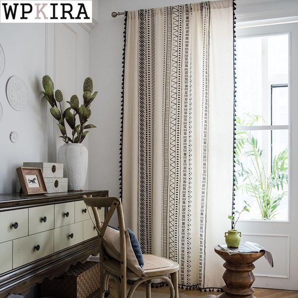 curtain & drapes cotton linen printed black geometric tassel bohemian kitchen bay window living room drape m213#50
curtain & drapes cotton linen printed black geometric tassel bohemian kitchen bay window living room drape m213#50