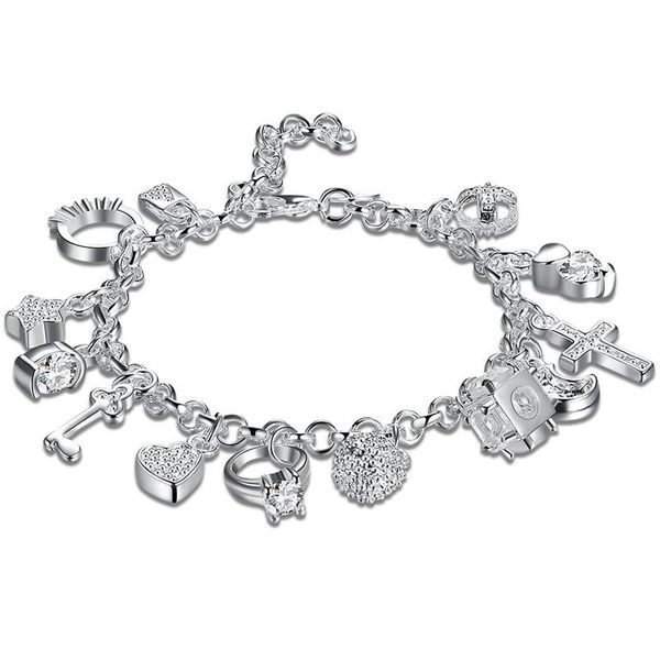 charm bracelets 2021 stainless steel bracelet for women men party lock cross heart star key pulseras, Golden;silver
charm bracelets 2021 stainless steel bracelet for women men party lock cross heart star key pulseras, Golden;silver