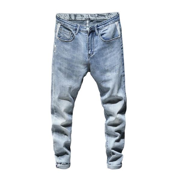 light sky blue stretch denim pants slim fit men casual cotton pencil pants motorcycle casual slim denim jeans a303
light sky blue stretch denim pants slim fit men casual cotton pencil pants motorcycle casual slim denim jeans a303
