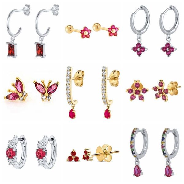 stud aide 925 sterling silver rose red crystal series earrings for women cubic zirconia jeweled butterfly flower ear gift, Golden;silver
stud aide 925 sterling silver rose red crystal series earrings for women cubic zirconia jeweled butterfly flower ear gift, Golden;silver