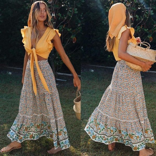 women fashion bohemian high waist print skirts boho ruffles holiday vaction beach 2020 summer casual long maxi female skirts1, Black
women fashion bohemian high waist print skirts boho ruffles holiday vaction beach 2020 summer casual long maxi female skirts1, Black