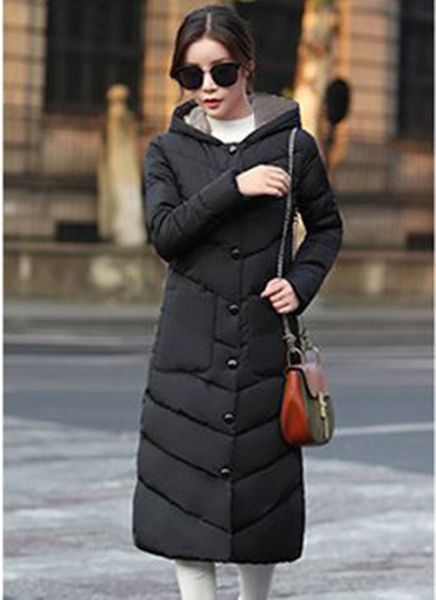 2017 new long with hooded female women winter coat thick down cotton pockets jacket womens outwear parkas plus size, Black
2017 new long with hooded female women winter coat thick down cotton pockets jacket womens outwear parkas plus size, Black