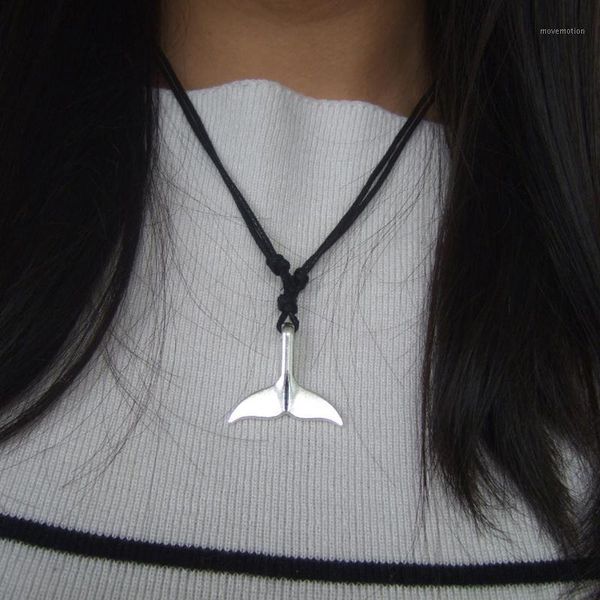 wholesale-antique silver whale tail charm pendant wax cord necklace for men women 18"1
wholesale-antique silver whale tail charm pendant wax cord necklace for men women 18"1
