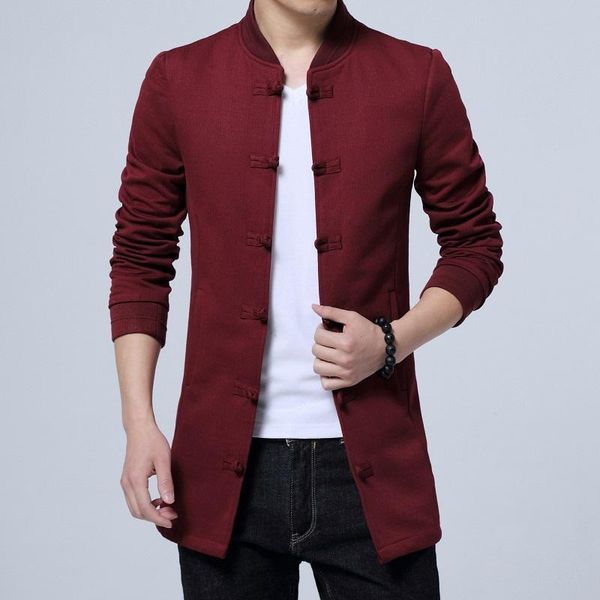 new mens autumn winter coats fashion casual classic chinese style trenchs fit stand collar 5xl jackets coats in men's trench, Red
new mens autumn winter coats fashion casual classic chinese style trenchs fit stand collar 5xl jackets coats in men's trench, Red