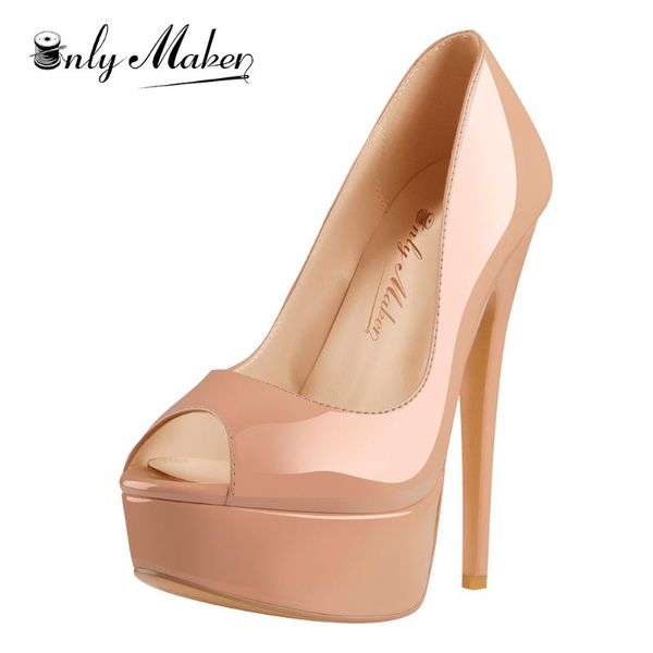 onlymaker women's platform peep toe high heel sandals nude patent leather elegant stiletto heels sandals prom big size, Black
onlymaker women's platform peep toe high heel sandals nude patent leather elegant stiletto heels sandals prom big size, Black