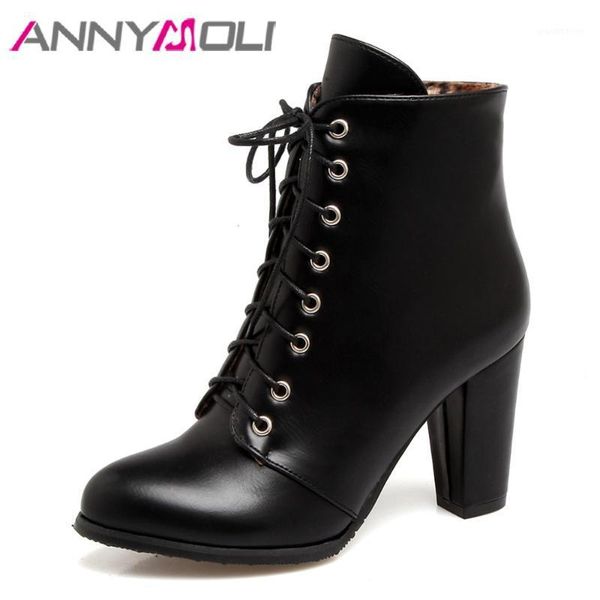 boots annymoli ankle women winter zipper super high heel short lace up pointed toe square shoes lady size 33-431, Black
boots annymoli ankle women winter zipper super high heel short lace up pointed toe square shoes lady size 33-431, Black