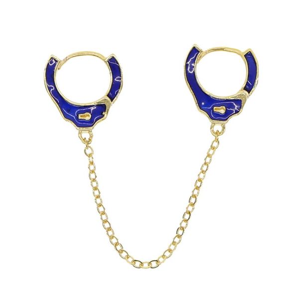 fashion gold color handcuffs charm earring for women wedding engagement party dangle black red blue white enamel earring jewelry, Golden;silver
fashion gold color handcuffs charm earring for women wedding engagement party dangle black red blue white enamel earring jewelry, Golden;silver