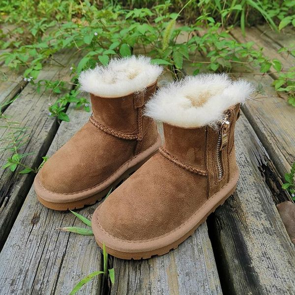 winter boots women australian sheep with fur pure wool snow boots warm shoes side zipper design prevent slip soles, Black
winter boots women australian sheep with fur pure wool snow boots warm shoes side zipper design prevent slip soles, Black