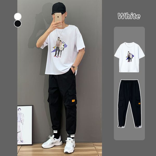 2-piece fashionable overalls men's leggings / 9 loose ins trendy large casual harem pants
2-piece fashionable overalls men's leggings / 9 loose ins trendy large casual harem pants