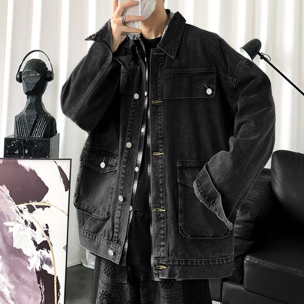 2021 new men's blue cotton jean jacket multiple black chaqueta streetwear hip jackets long-sleeve clothes i02u, Black;brown
2021 new men's blue cotton jean jacket multiple black chaqueta streetwear hip jackets long-sleeve clothes i02u, Black;brown