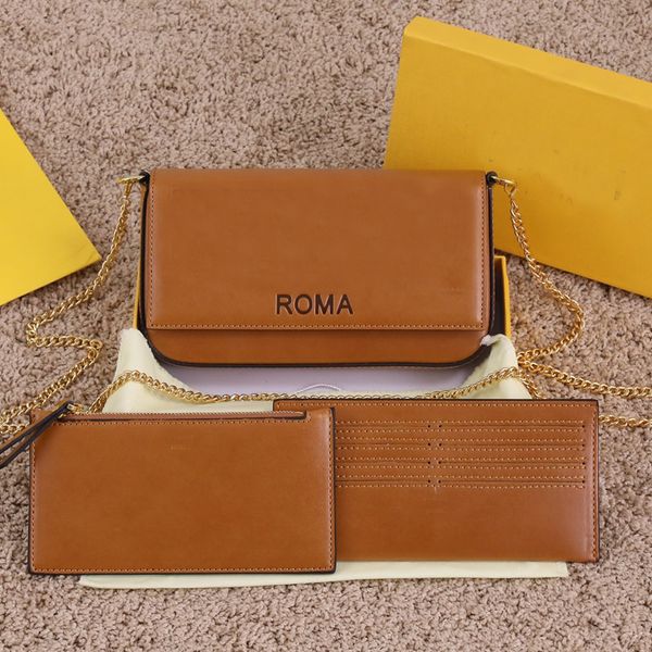 chain crossbody bag 3pcs set flap handbag fashion letter clutch shoulder bags zipper purse card slot holder geneuine leather wallet with box
chain crossbody bag 3pcs set flap handbag fashion letter clutch shoulder bags zipper purse card slot holder geneuine leather wallet with box