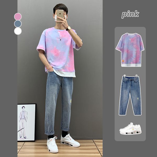 2020 new gradient color short t-shirt men's casual cotton loose ins trend hip-hop half sleeve
2020 new gradient color short t-shirt men's casual cotton loose ins trend hip-hop half sleeve