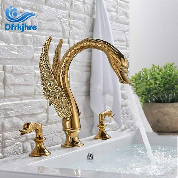 bathroom sink faucets basin faucet brass golden swan shape tap dual handle deck mount 3/5 pcs mixer cold water
bathroom sink faucets basin faucet brass golden swan shape tap dual handle deck mount 3/5 pcs mixer cold water