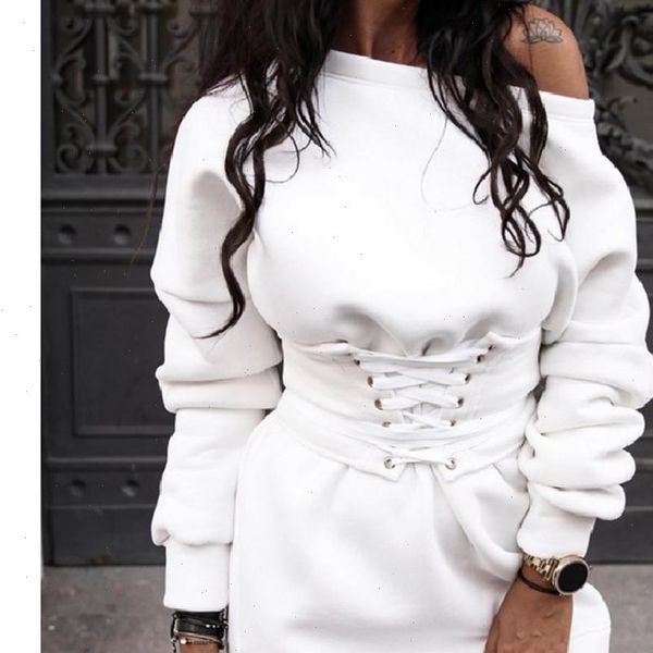 women mini dress fall winter fashion casual o neck high waist long sleeve lace up black white sweatshirt dresses, Black;gray
women mini dress fall winter fashion casual o neck high waist long sleeve lace up black white sweatshirt dresses, Black;gray