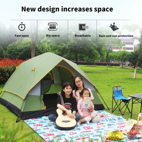 automatic 3-4 person family double layer instant setup protable backpacking tent for hiking travel
automatic 3-4 person family double layer instant setup protable backpacking tent for hiking travel
