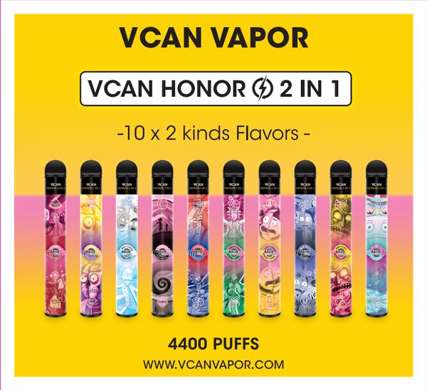 selling authentic vcan disposable vape pen vcan honor 2 in 1 with 4400puffs double from vcan sean
selling authentic vcan disposable vape pen vcan honor 2 in 1 with 4400puffs double from vcan sean