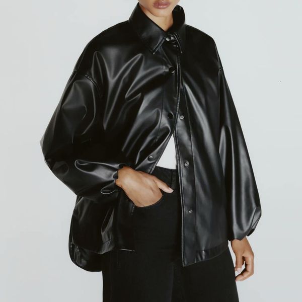2021 new autumn winter women faux leather jackets solid lady office coat motorcycle girl oversize casual outwear we6a, Black
2021 new autumn winter women faux leather jackets solid lady office coat motorcycle girl oversize casual outwear we6a, Black