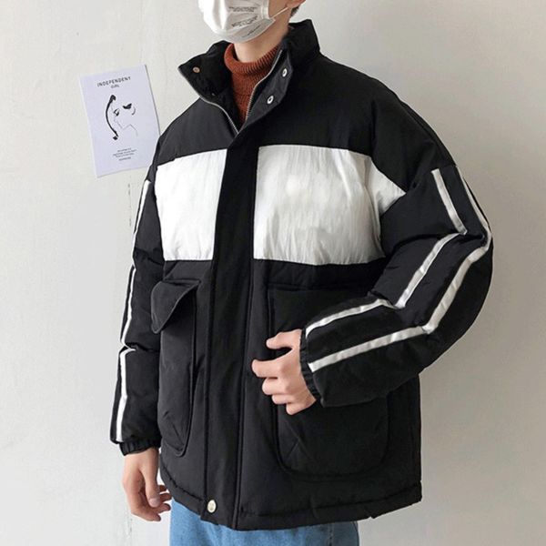 cotton-padded casual medium style hooded clothing contrast color mens designer cotton padded clothes fashion zipper coats ee, Black;brown
cotton-padded casual medium style hooded clothing contrast color mens designer cotton padded clothes fashion zipper coats ee, Black;brown