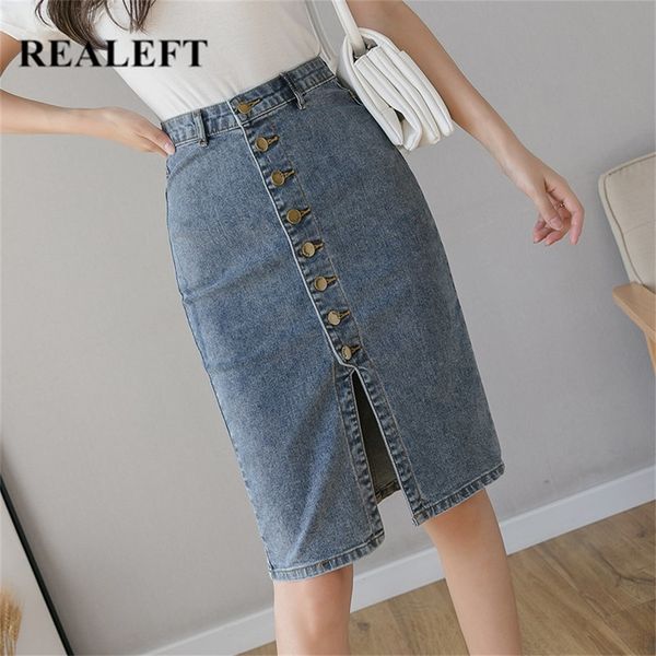 realeft spring summer 2020 new denim sheath wrap skirts single-breasted high waist pencil midi skirt front split skirts womens lj200820, Black
realeft spring summer 2020 new denim sheath wrap skirts single-breasted high waist pencil midi skirt front split skirts womens lj200820, Black