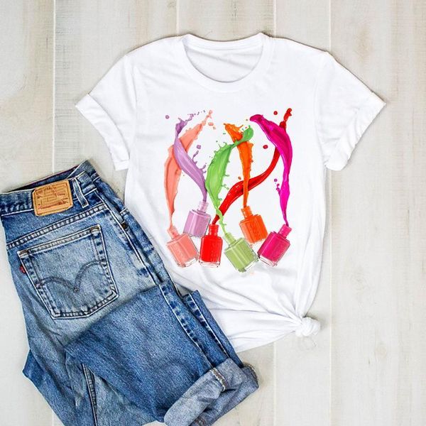 women print 3d color bottle rainbow lady paint graphic t ladies clothes tee female tshirt womens shirt clothing t-shirt, White 
women print 3d color bottle rainbow lady paint graphic t ladies clothes tee female tshirt womens shirt clothing t-shirt, White