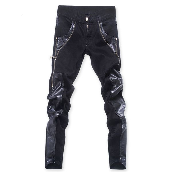 drop shipping men ny leather trousers fashion zippers design jeans pants abz79, Blue
drop shipping men ny leather trousers fashion zippers design jeans pants abz79, Blue