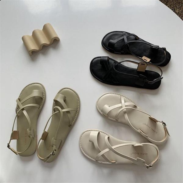 women sandals 2020 brand fashion pu leather flat sandals women shoes summer women's luxury designers, Black
women sandals 2020 brand fashion pu leather flat sandals women shoes summer women's luxury designers, Black