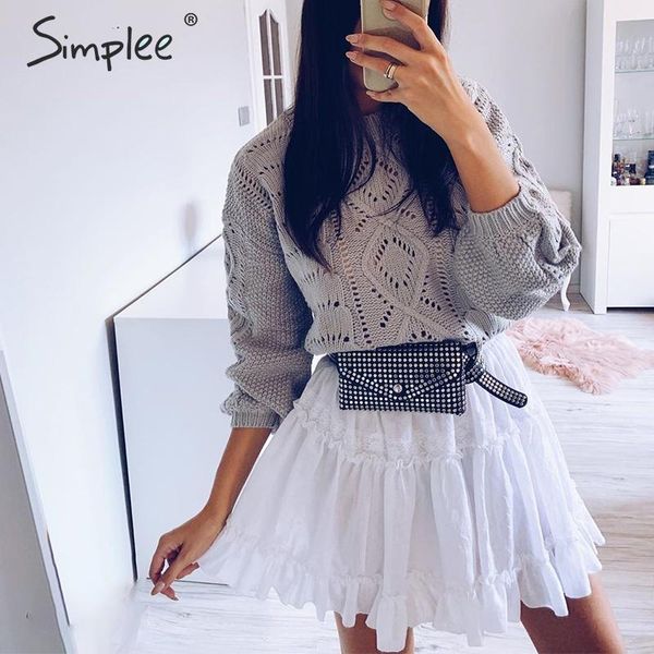simplee hollow out knitted women pullover sweater lantern sleeve female autumn winter sweater o-neck casual ladies jumper lj201126, White;black
simplee hollow out knitted women pullover sweater lantern sleeve female autumn winter sweater o-neck casual ladies jumper lj201126, White;black