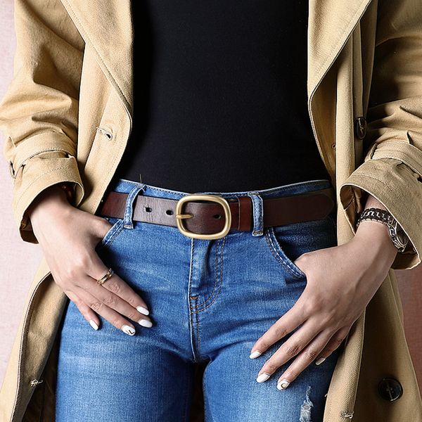 dinisiton new womens belt genuine leather belts for women female gold pin buckle strap fancy vintage for jeans dropshipping 201117, Black;brown
dinisiton new womens belt genuine leather belts for women female gold pin buckle strap fancy vintage for jeans dropshipping 201117, Black;brown