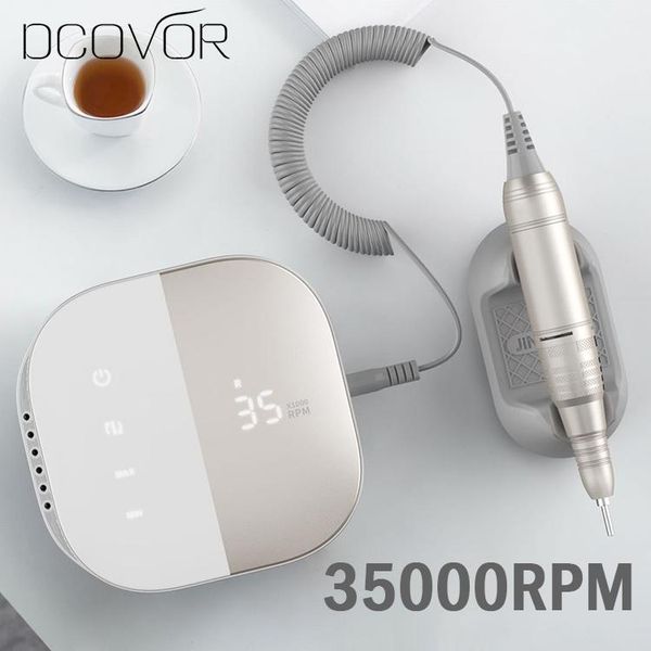 

dcovor 2020 new design nail drill 35000 rpm electric hd led display nail tools manicure drill electric art equipment