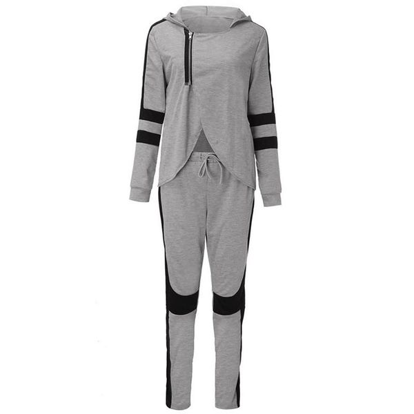 female gym sets womens long- sleeved two piece pants ladies hats sportswear fashion and leisure suits ftness clothing, White
female gym sets womens long- sleeved two piece pants ladies hats sportswear fashion and leisure suits ftness clothing, White