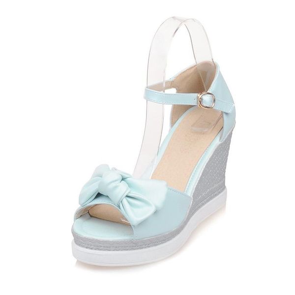 2021 foreign trade sweet slope heel fish mouth women high heels sandals college wind buckle bow wedding shoes plus size 42 43, Black
2021 foreign trade sweet slope heel fish mouth women high heels sandals college wind buckle bow wedding shoes plus size 42 43, Black