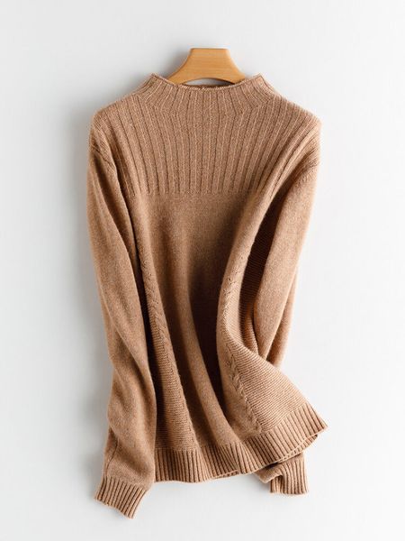 2021 new ladies half tall pure autumn woolen sweater n210, White;black
2021 new ladies half tall pure autumn woolen sweater n210, White;black